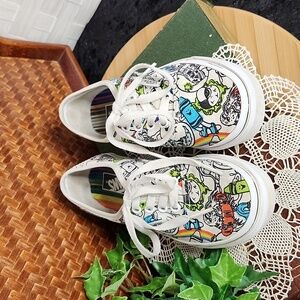 👉VANS X CRAYOLA "SKETCH YOUR WAY" SNEAKERS ~COLORING BOOK PRINT ~SIZE 1 ~UNISEX
